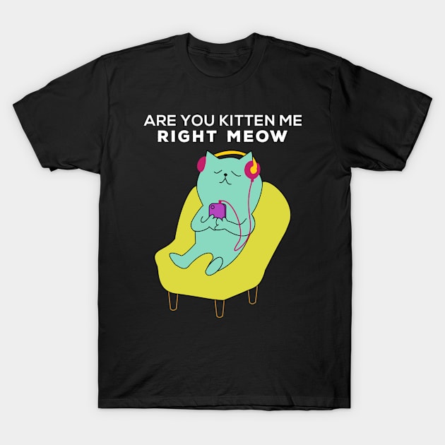 Are you kitten me right meow T-Shirt by Gorilla Designz